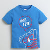 BUMZEE Blue & Red Boys Half Sleeves Cotton T-Shirts Pack Of 2