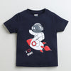 Boys 100% Cotton Astronaut & Stripes T-Shirt Pack - Navy & White