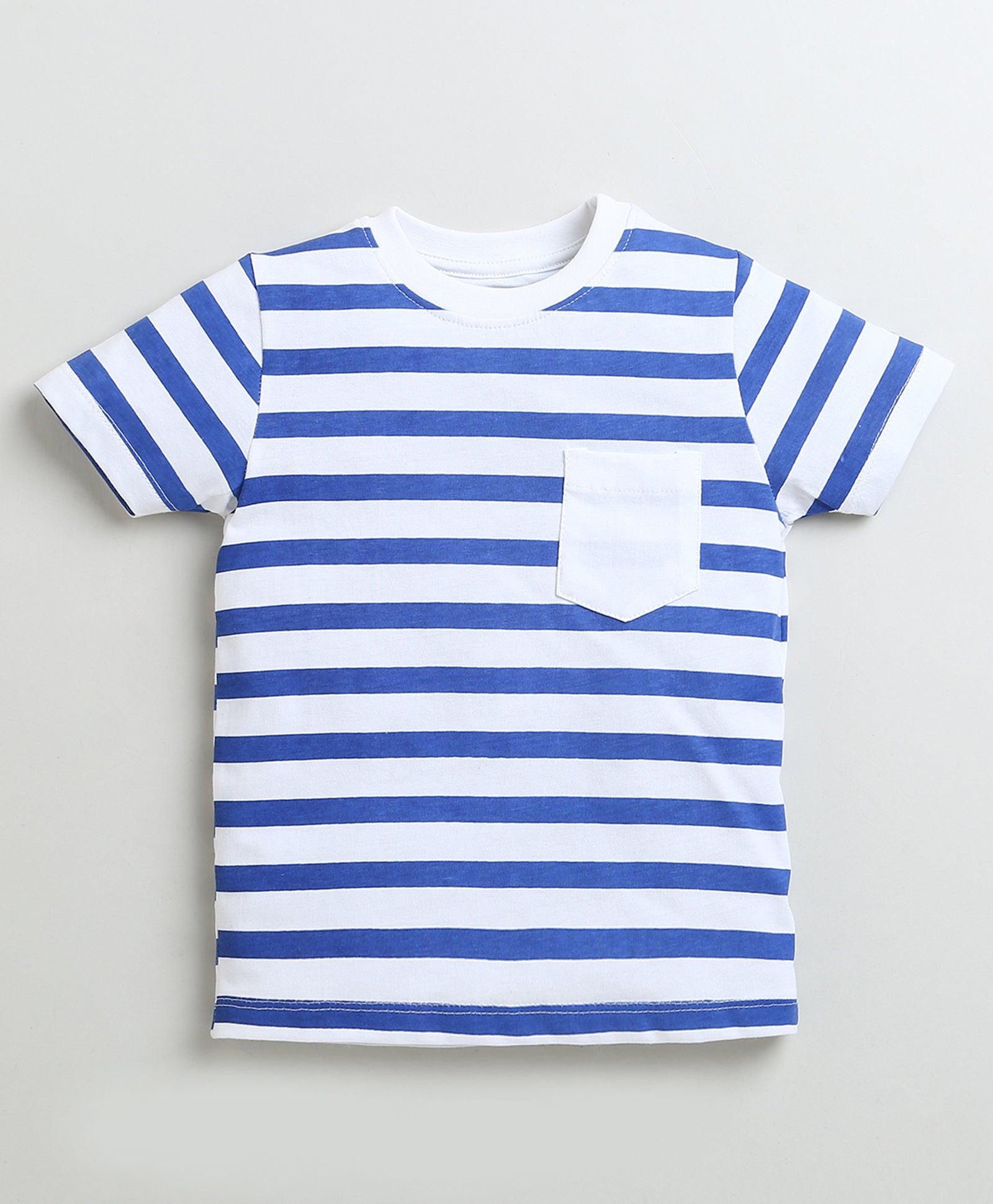 Boys 100% Cotton Astronaut & Stripes T-Shirt Pack - Navy & White