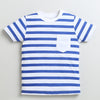 Boys 100% Cotton Astronaut & Stripes T-Shirt Pack - Navy & White
