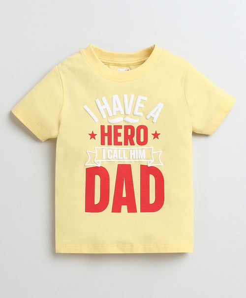 BUMZEE Blue & Yellow Boys Half Sleeves Cotton T-Shirts Pack Of 2