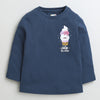 Girls 100% Cotton Cuppy Cake & Ice Cream T-Shirt Pack - Navy & Red