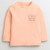 Girls 100% Cotton Text & Princess Crown T-Shirt Pack - Lavender & Orange