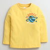 Boys 100% Cotton Giraffe & Space T-Shirt Pack - Yellow & Navy