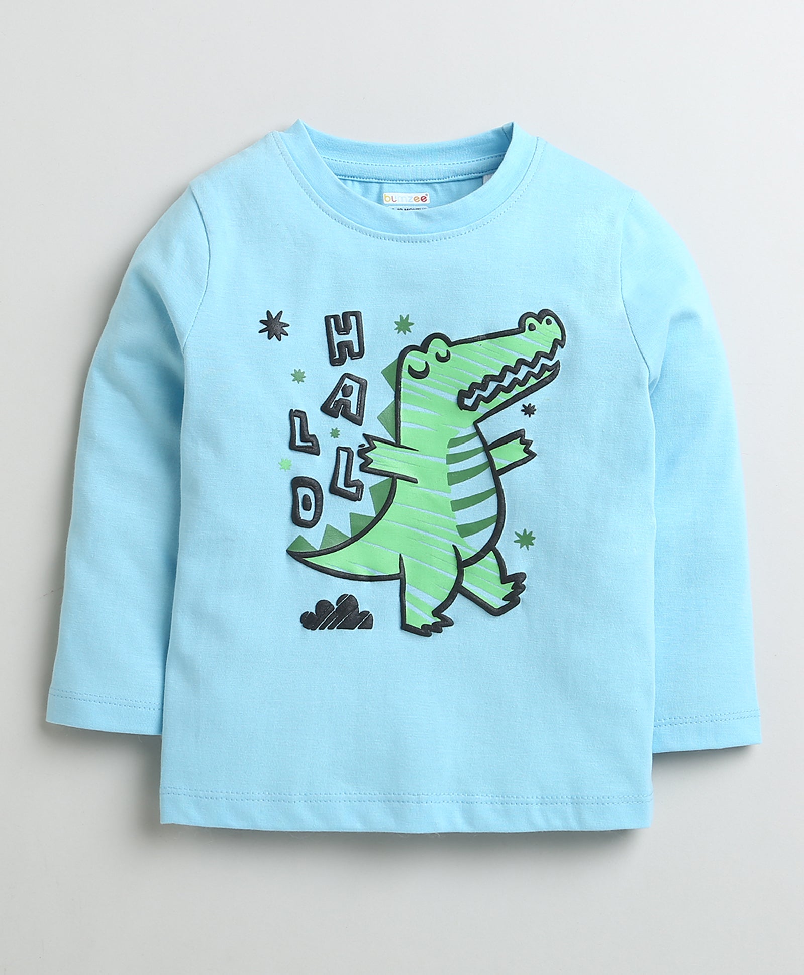 Boys 100% Cotton Dinosaur T-Shirt Pack - Orange & Sky Blue