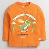 Boys 100% Cotton Dinosaur T-Shirt Pack - Orange & Sky Blue
