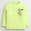 Boys 100% Cotton Dinosaur & Stay Chill T-Shirt - Yellow & Lime Green
