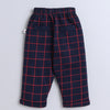 BUMZEE Navy & White Boys Full Sleeves Shirt Pant Set With Suspender & Cap