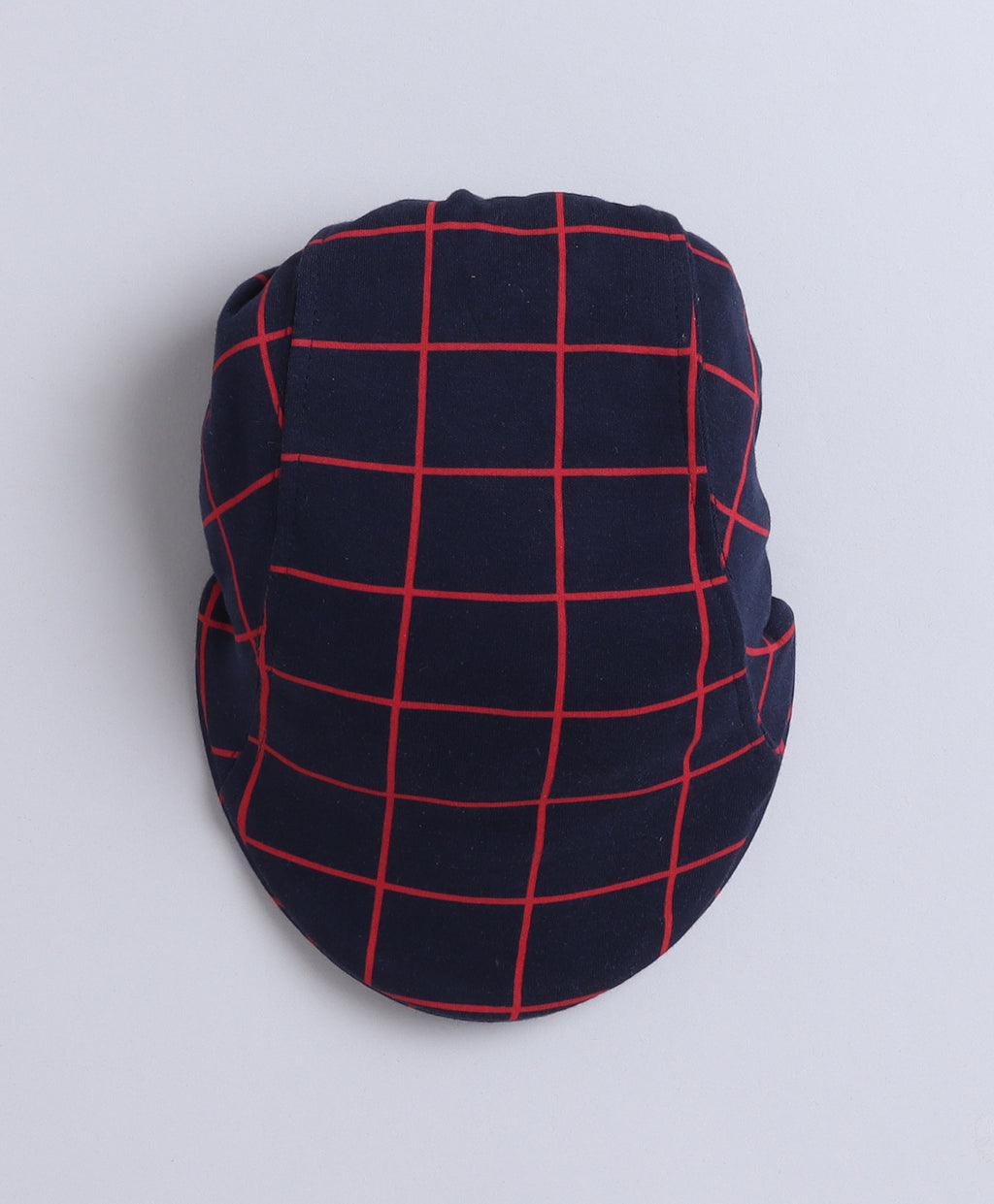 Bumzee Navy & White Checked Formal Set, Full Sleeves, 100% Cotton, with Suspender