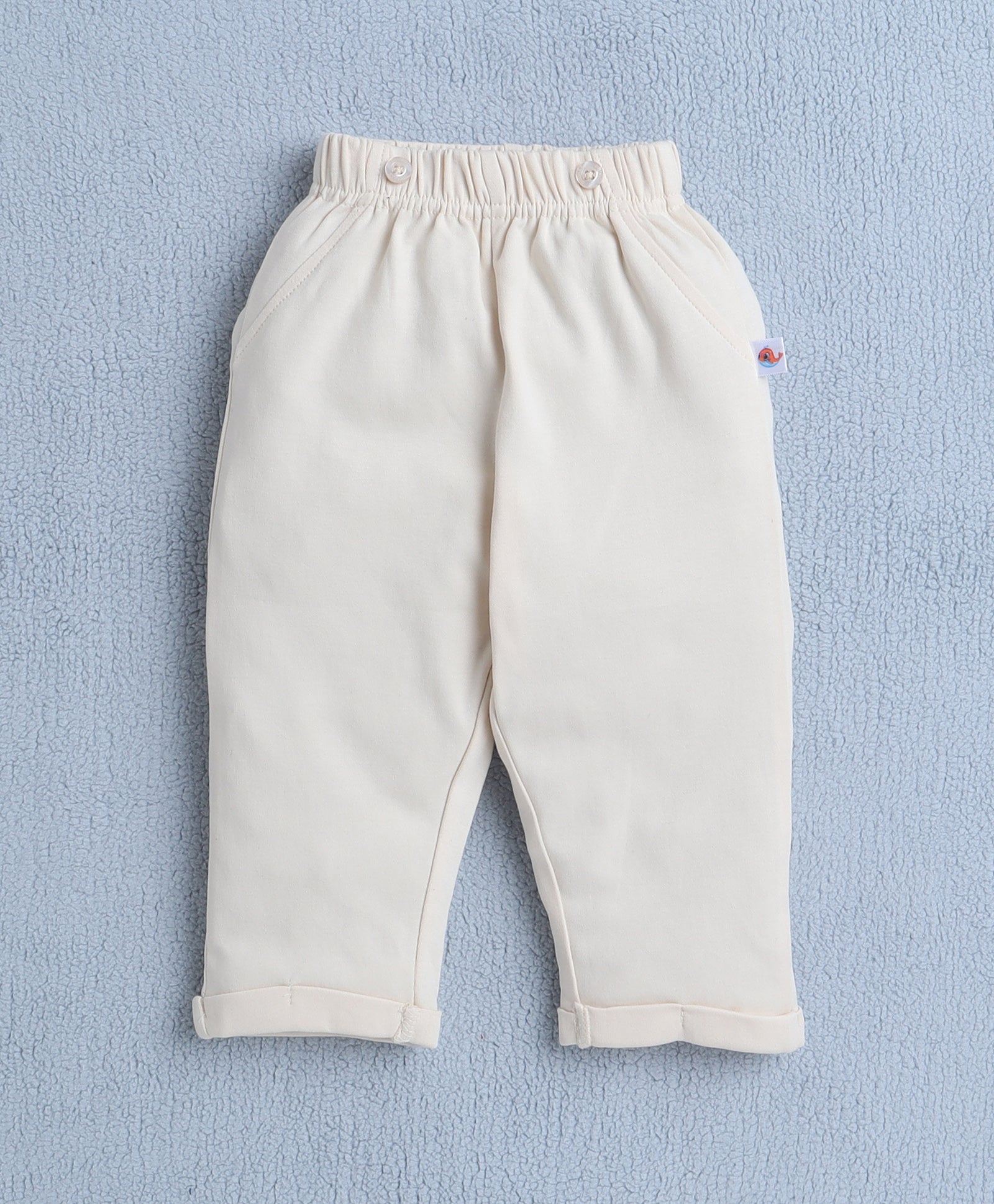 BUMZEE Beige & Teal Boys Full Sleeves Shirt Pant Set With Suspender & Cap