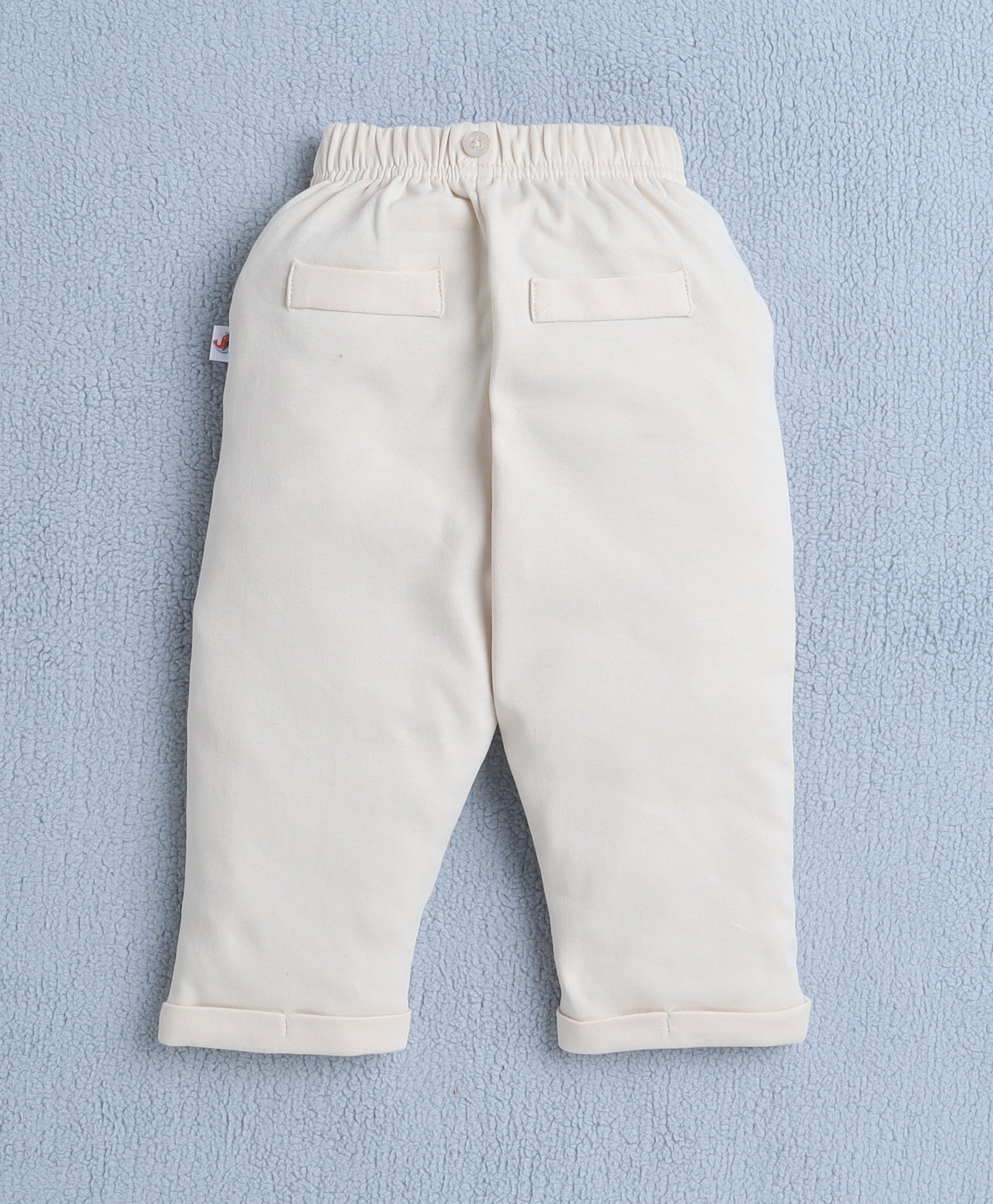 BUMZEE Beige & Teal Boys Full Sleeves Shirt Pant Set With Suspender & Cap