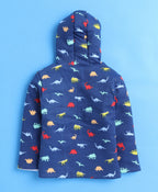 Bumzee Grey Melange & Navy Jacket, Full Sleeves, 100% Cotton