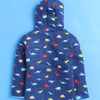 Boys 100% Cotton Solid Jacket - Grey Melange & Navy