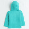 Boys 100% Cotton Solid Jacket - Green & White
