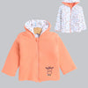 Boys 100% Cotton Solid Jacket - Orange & White
