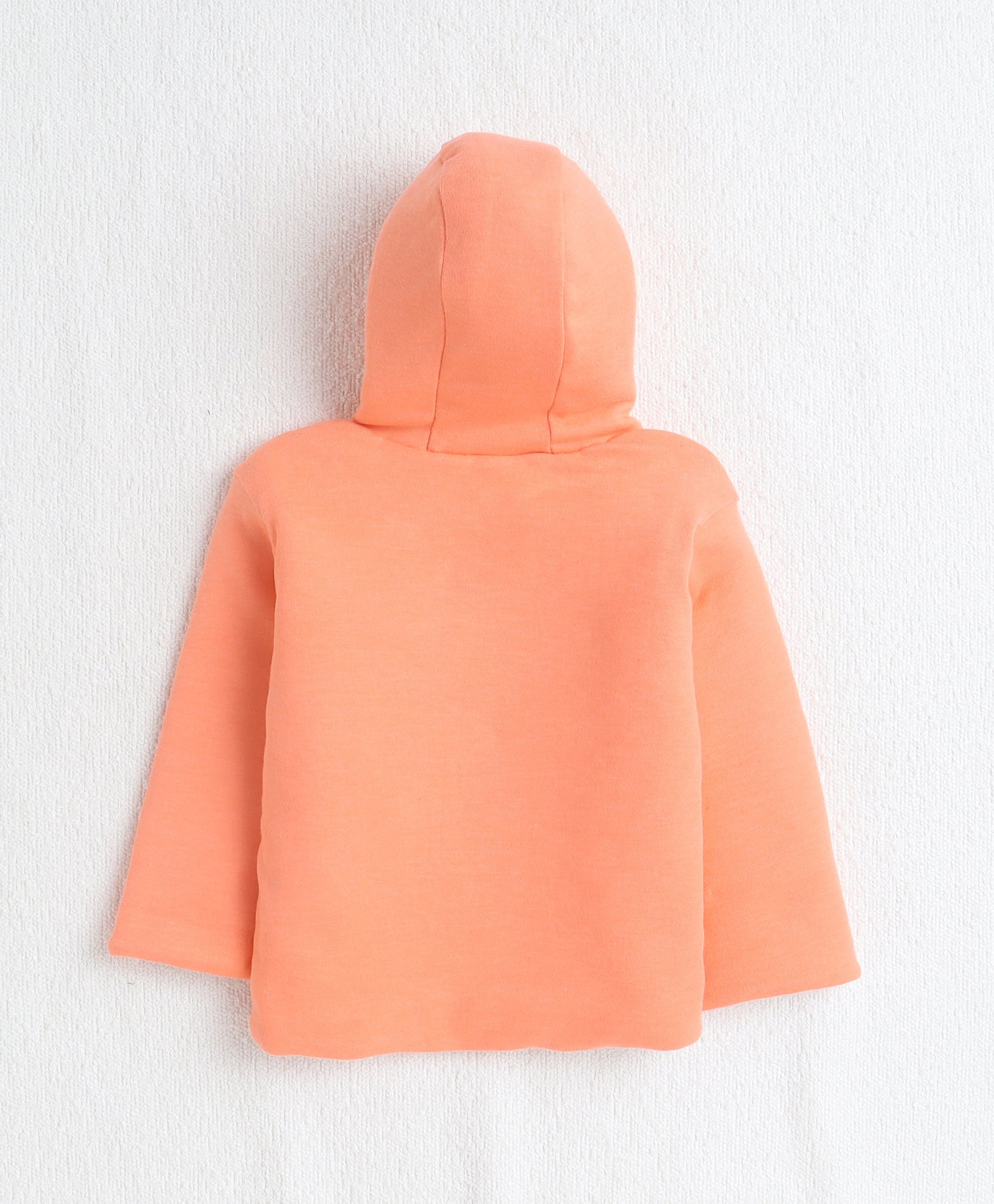 Boys 100% Cotton Solid Jacket - Orange & White