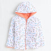 Boys 100% Cotton Solid Jacket - Orange & White