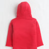 Boys 100% Cotton Solid Jacket - Red & White