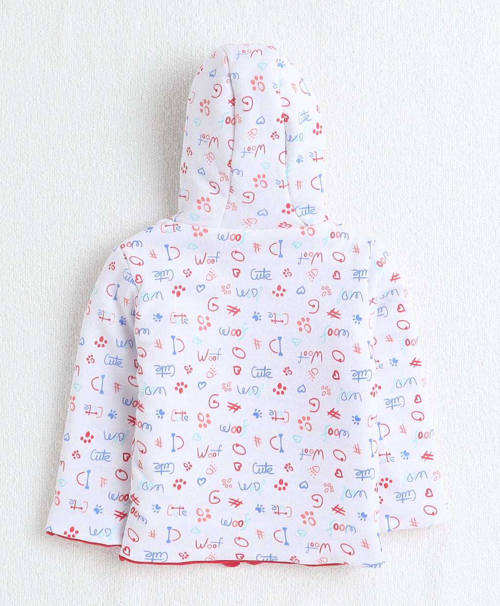 Bumzee Red & White Jacket, Full Sleeves, 100% Cotton