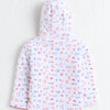Boys 100% Cotton Solid Jacket - Red & White