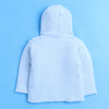 Boys 100% Cotton Solid Jacket - Sky Blue & White
