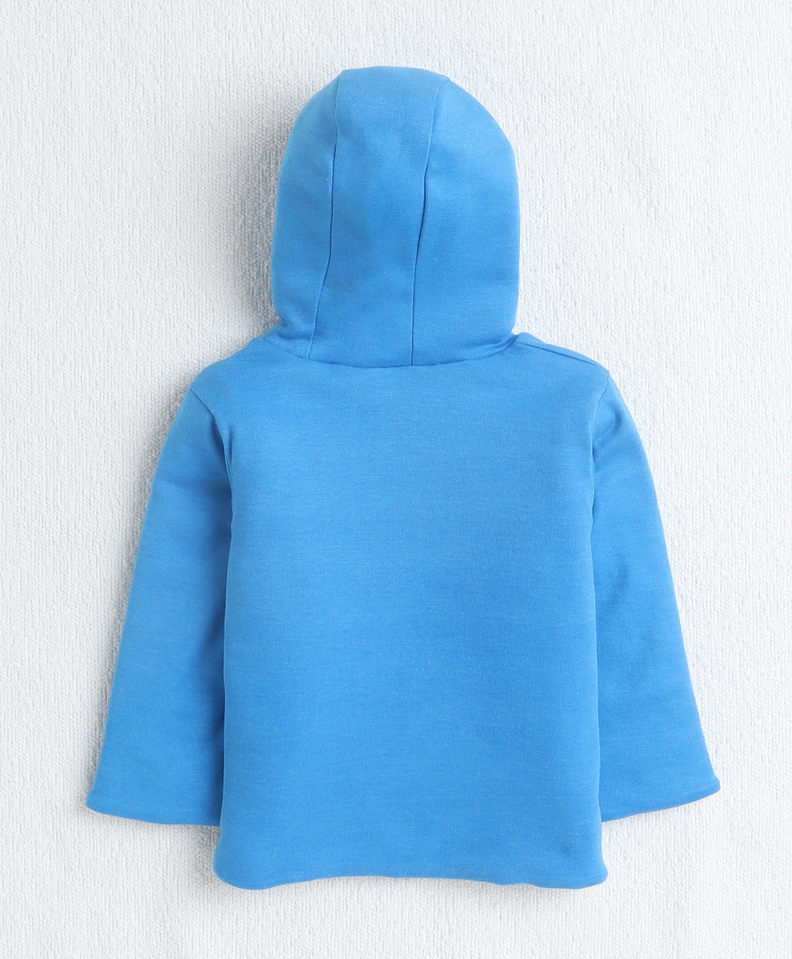 Boys 100% Cotton Solid Jacket - Royal Blue & White