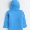 Boys 100% Cotton Solid Jacket - Royal Blue & White