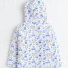 Boys 100% Cotton Solid Jacket - Royal Blue & White