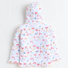 Girls 100% Cotton Solid Jacket - Coral & White