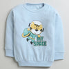 Boys 100% Cotton Tiger Sweatshirt & Jogger Set - Sky Blue