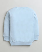 Bumzee Sky Blue Animal Print Sweatshirt & Jogger Set, Full Sleeves, 100% Cotton