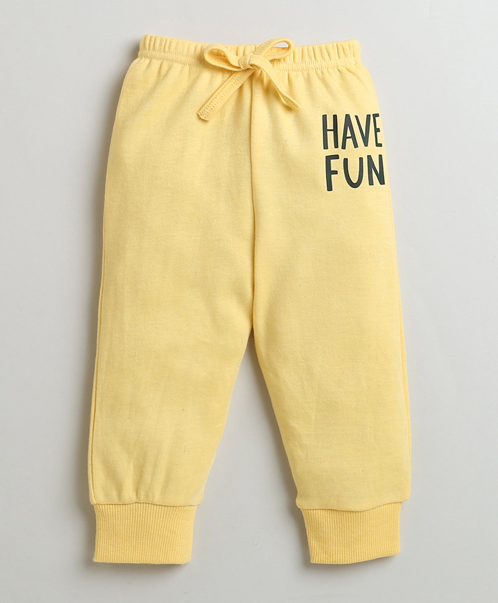 Boys 100% Cotton Dinosaur Sweatshirt & Jogger Set - Yellow