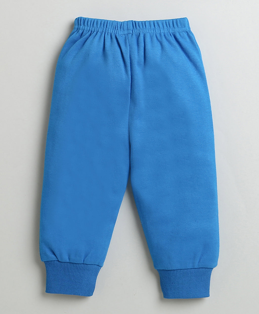 Bumzee Royal Blue Graphic Print Sweatshirt & Jogger Set, Full Sleeves, 100% Cotton