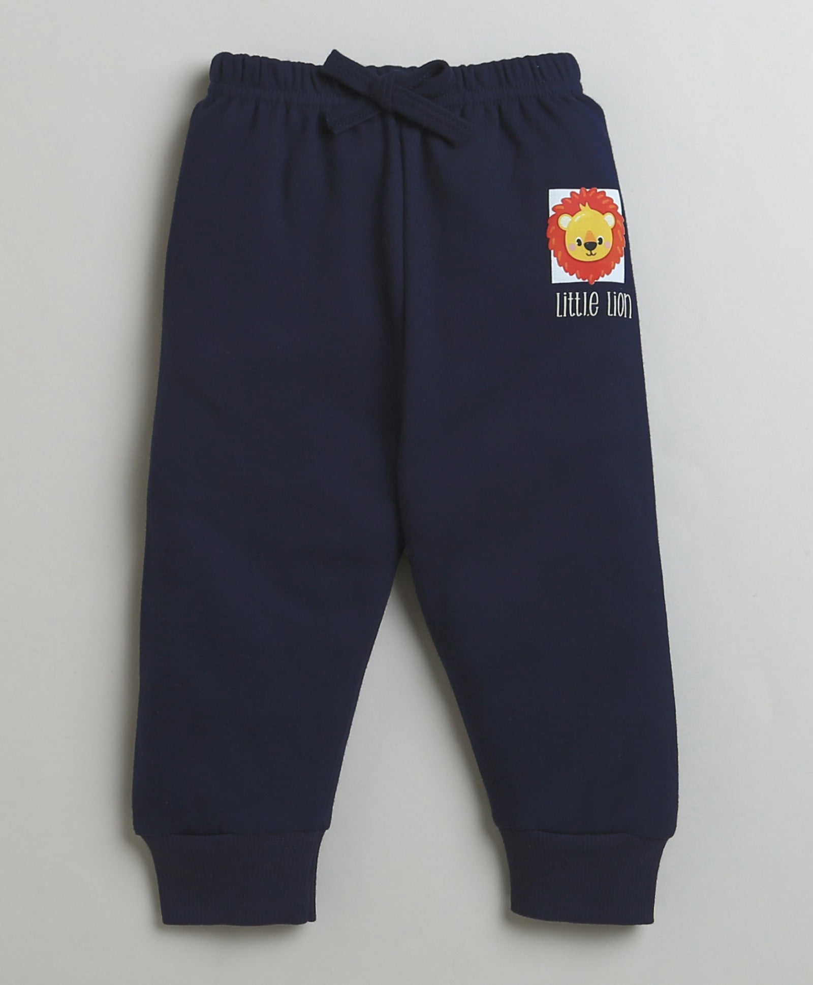 Boys 100% Cotton Little Lion Sweatshirt & Jogger Set - Navy