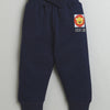 Boys 100% Cotton Little Lion Sweatshirt & Jogger Set - Navy