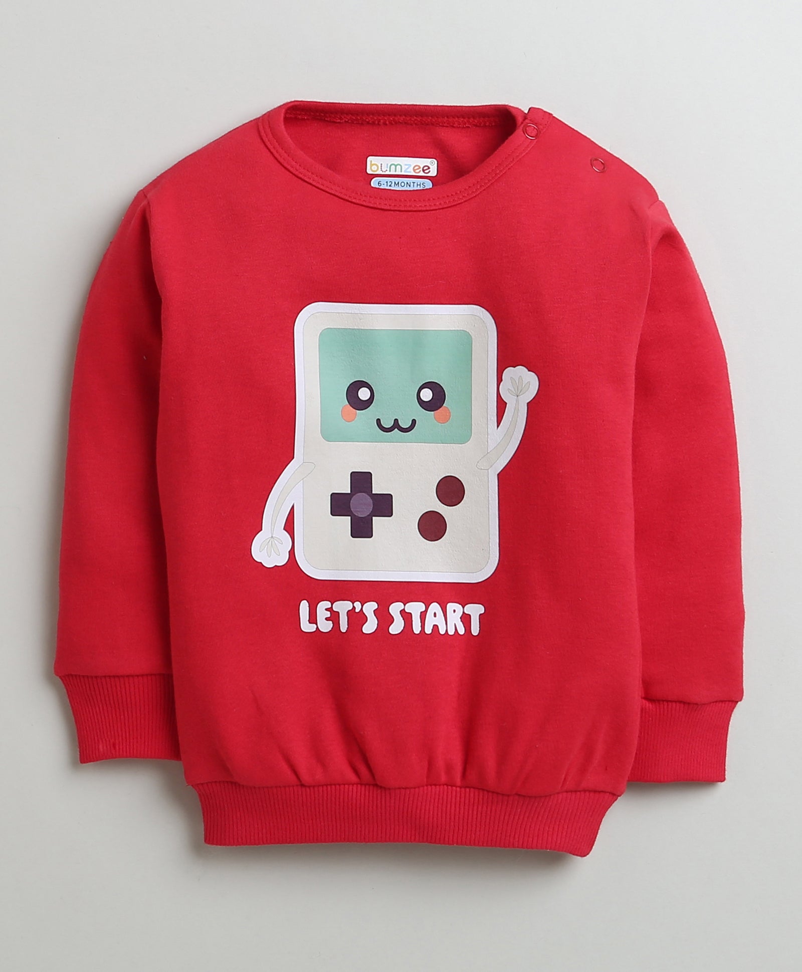 Boys 100% Cotton Handheld Sweatshirt & Jogger Set - Red