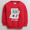 Boys 100% Cotton Handheld Sweatshirt & Jogger Set - Red