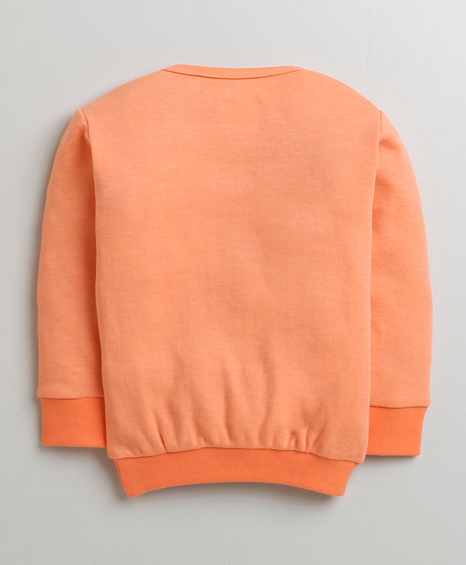 Boys 100% Cotton Bear Face Sweatshirt & Jogger Set - Orange