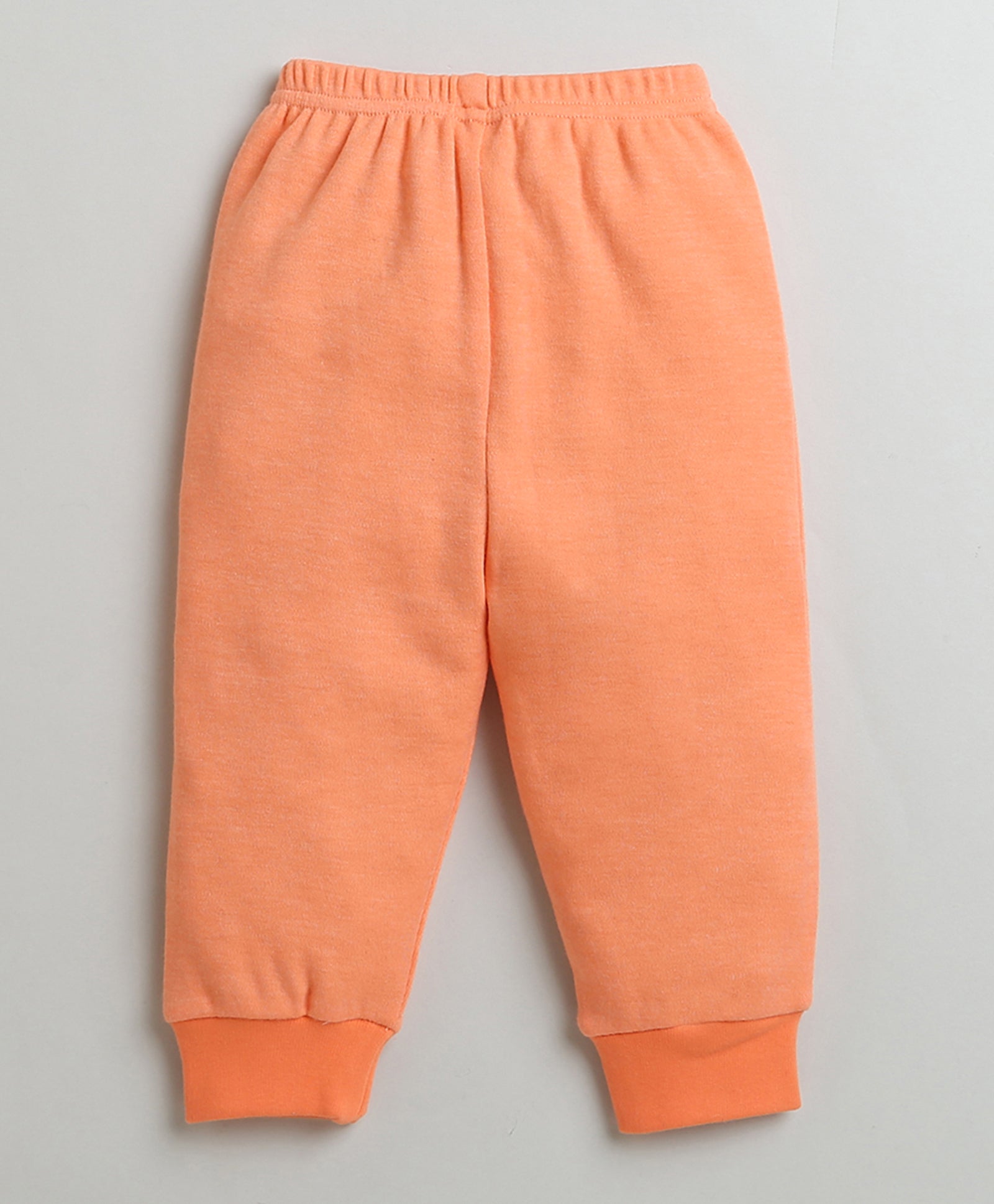 Boys 100% Cotton Bear Face Sweatshirt & Jogger Set - Orange