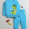 Boys 100% Cotton Dino Sweatshirt & Jogger Set - Blue