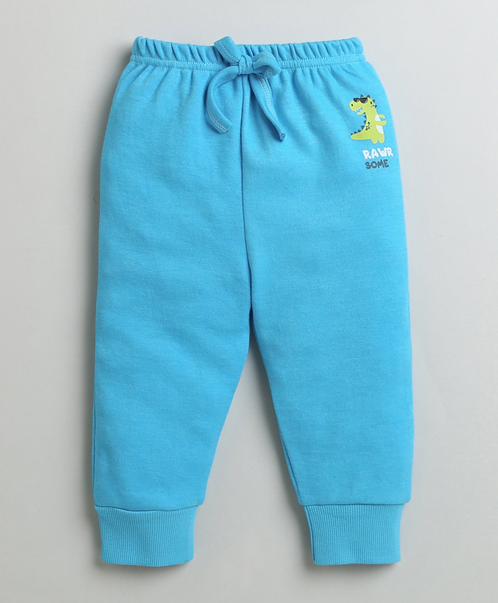 Boys 100% Cotton Dino Sweatshirt & Jogger Set - Blue
