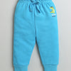 Boys 100% Cotton Dino Sweatshirt & Jogger Set - Blue