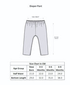 Bumzee Lavender & Peach Graphic Print Diaper Pants, Pack of 3, 100% Cotton