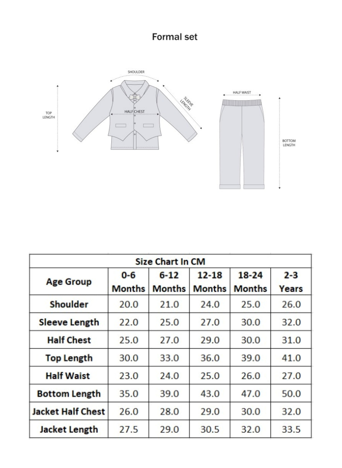 Bumzee White & Red Formal Set, Full Sleeves, 100% Cotton