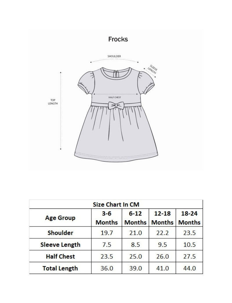 Pink & White Girls Half Sleeves Frock / Dress