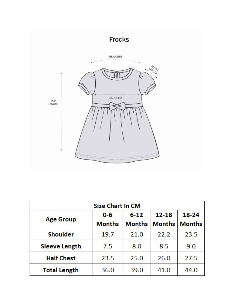 Peach Girls Cap Sleeves Cotton Knee Length Frock