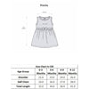 White Girls Sleeveless Cotton Muslin Above Knee Length Frock