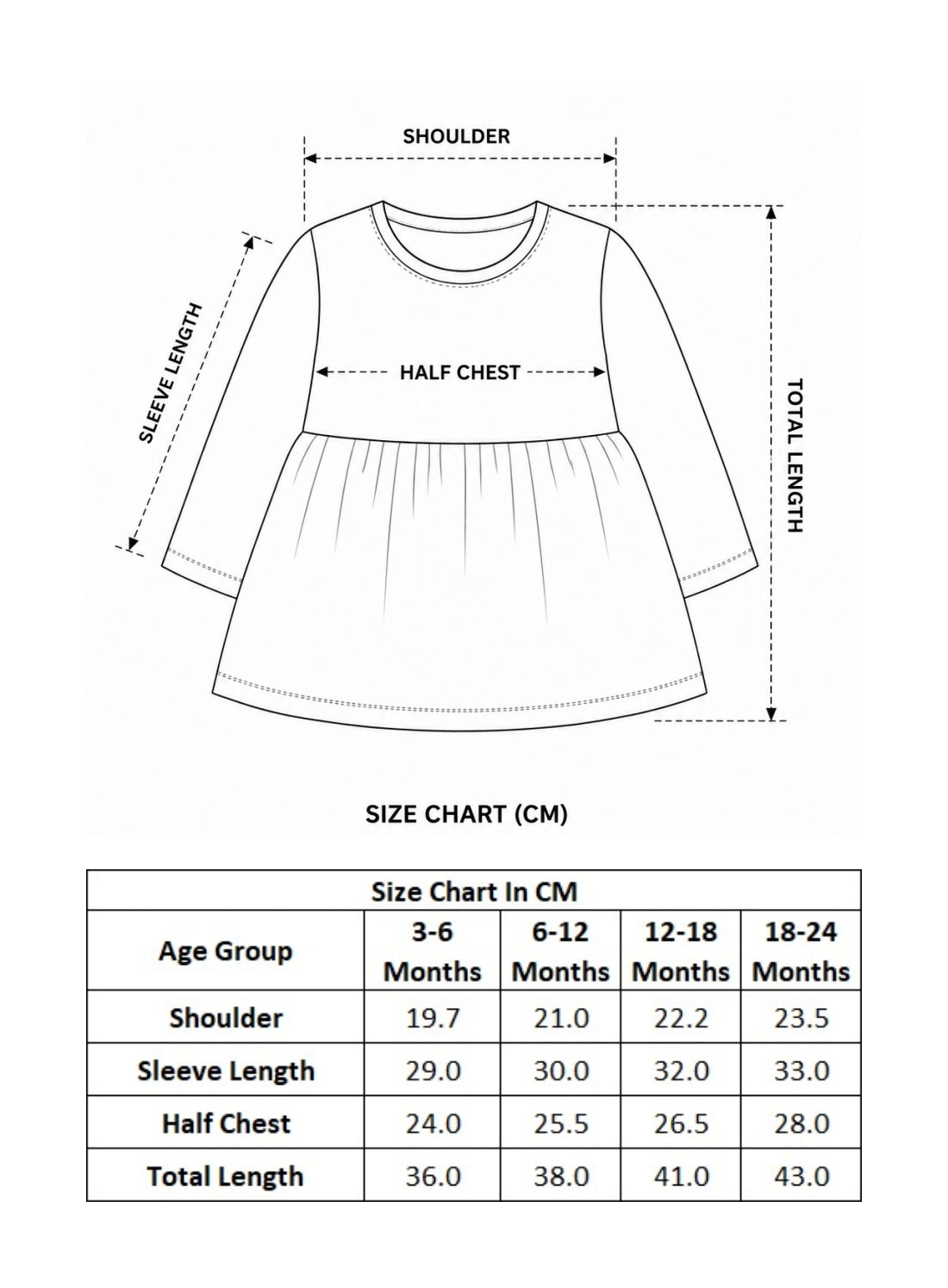 Bumzee Green & White Graphic Print Frock, Full Sleeves, 100% Cotton