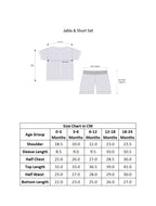Bumzee White Animal Print Muslin Jabla & Short Set, Half Sleeves, Cotton Muslin (Style Peb11531)