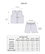 Bumzee Blue Animal Print Muslin Jabla & Short Set, Sleeveless, Cotton Muslin